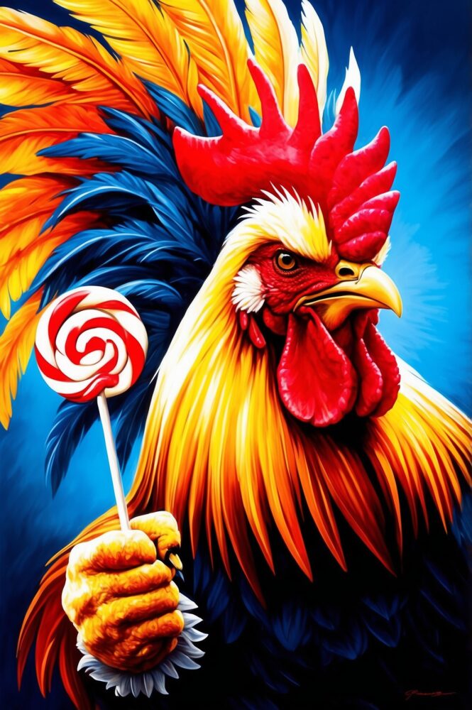 «El gallo Picolino y las piruletas gigantes»