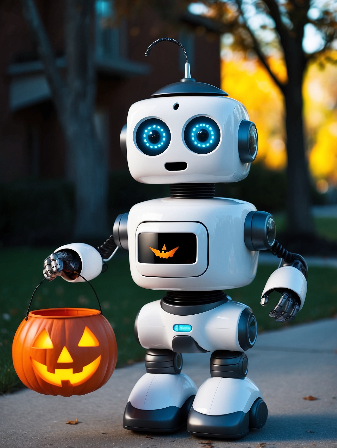 Un robot con dedos muy goloso en Halloween