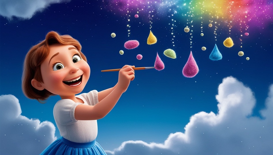 La niña que pintó el Arcoíris